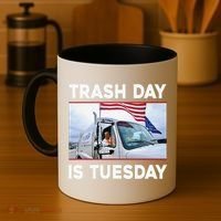 Trash Day Is Tuesday Trump Garbage Truck Love America Coffee Mug thumb 4