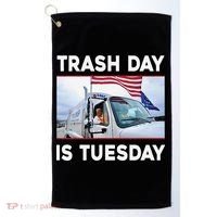 Trash Day Is Tuesday Trump Garbage Truck Love America Golf Towel thumb 0