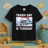 Trash Day Is Tuesday Trump Garbage Truck Love America Toddler T-Shirt thumb 3