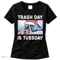 Trash Day Is Tuesday Trump Garbage Truck Love America Women's T-Shirt thumb 0