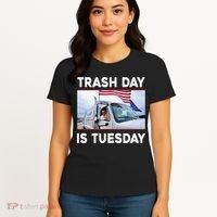 Trash Day Is Tuesday Trump Garbage Truck Love America Women's T-Shirt thumb 4