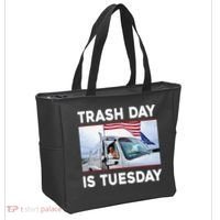 Trash Day Is Tuesday Trump Garbage Truck Love America Tote Bag thumb 2