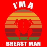 Thanksgiving Day I’m A Breast Man Turkey Santa Hat thumb 1