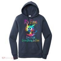 Tie Dye It's Fine I'm Fine Everything Is Fine Funny Cat Women's Hoodie thumb 0