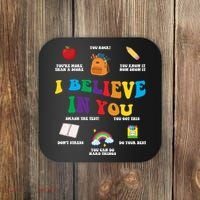 Testing Day I Believe In You State Test Teacher Coaster thumb 0