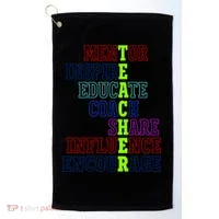 Teacher Definition Inspirational Golf Towel thumb 0