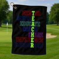Teacher Definition Inspirational Golf Towel thumb 1