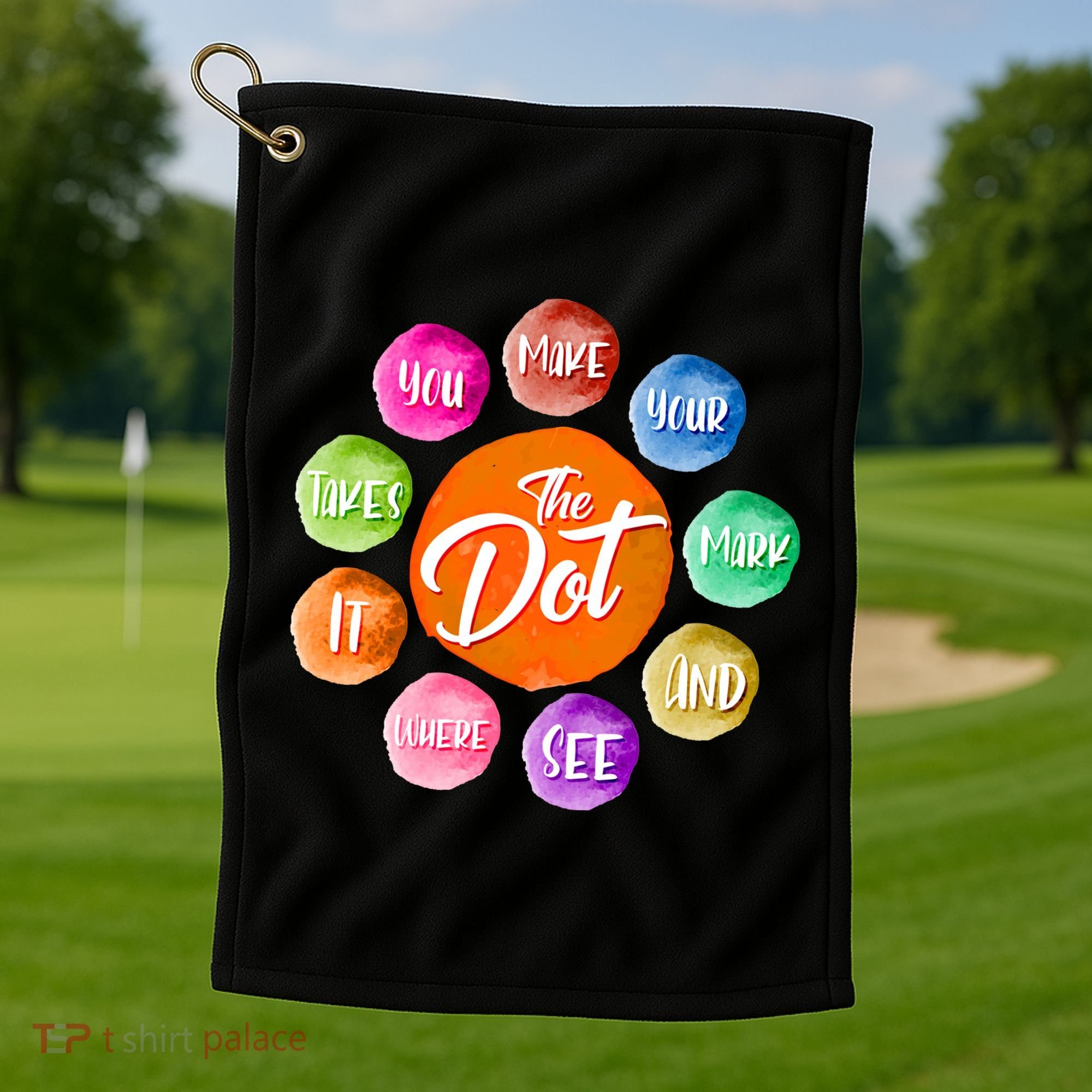 The DOT International Dot Day Golf Towel