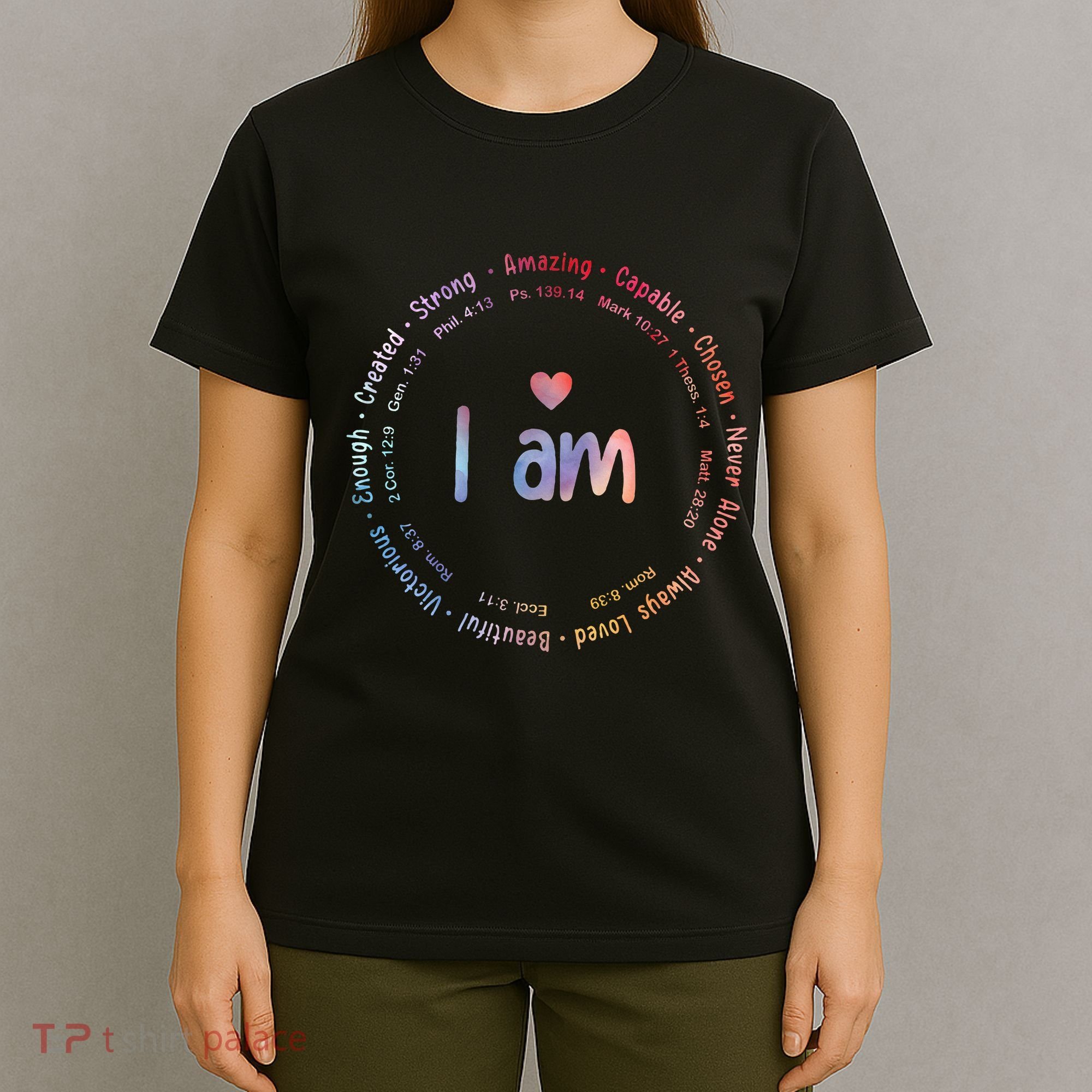 Tie Dye I Am Inspiration Christian Religious Bible Verses T-Shirt
