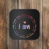 Tie Dye I Am Inspiration Christian Religious Bible Verses Coaster thumb 0