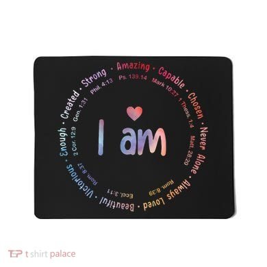 Tie Dye I Am Inspiration Christian Religious Bible Verses Mousepad