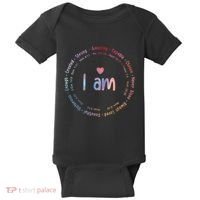 Tie Dye I Am Inspiration Christian Religious Bible Verses Baby Bodysuit thumb 0