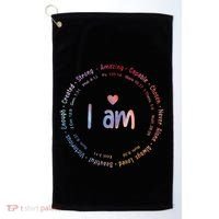 Tie Dye I Am Inspiration Christian Religious Bible Verses Golf Towel thumb 0