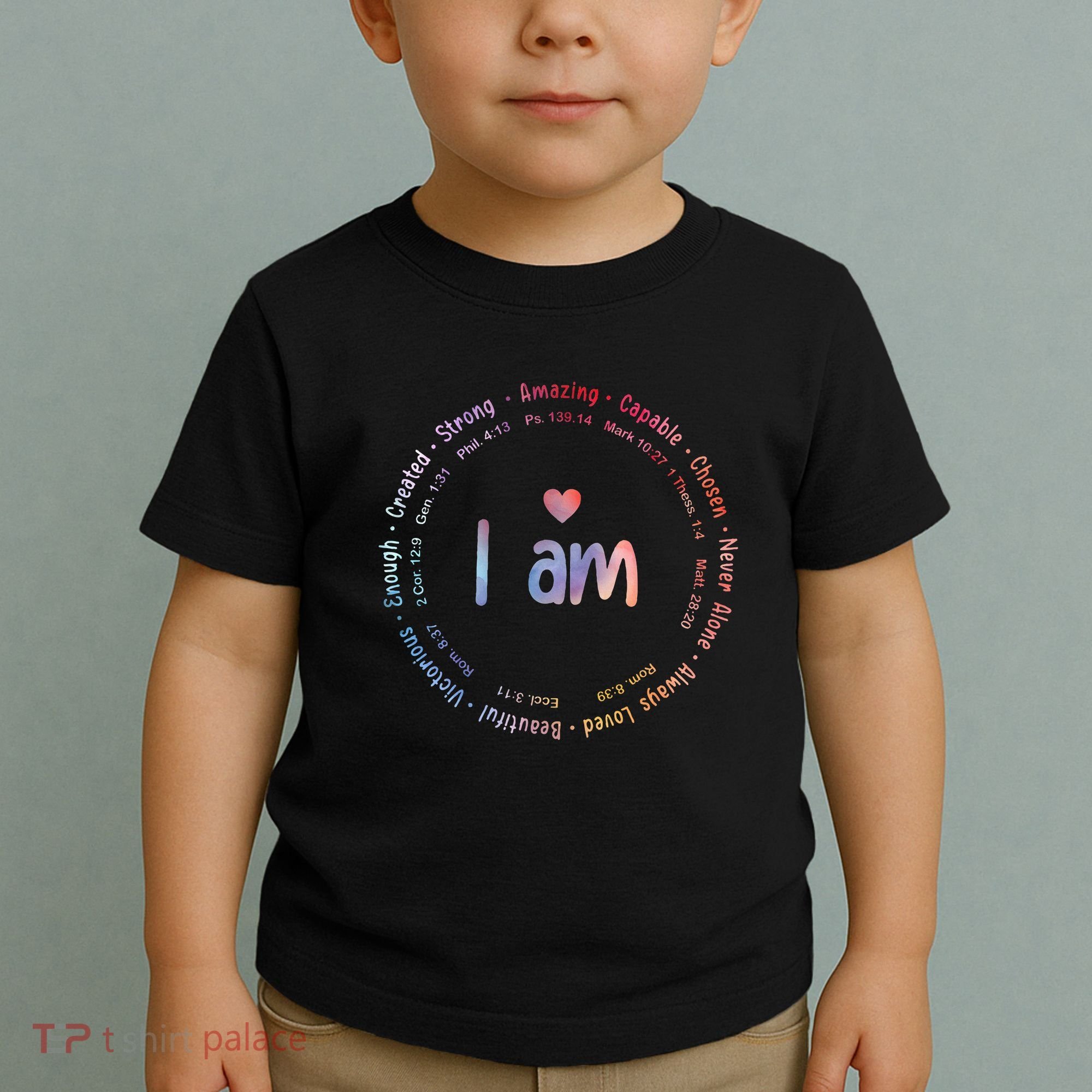 Tie Dye I Am Inspiration Christian Religious Bible Verses Toddler T-Shirt