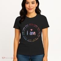 Tie Dye I Am Inspiration Christian Religious Bible Verses Women's T-Shirt thumb 4