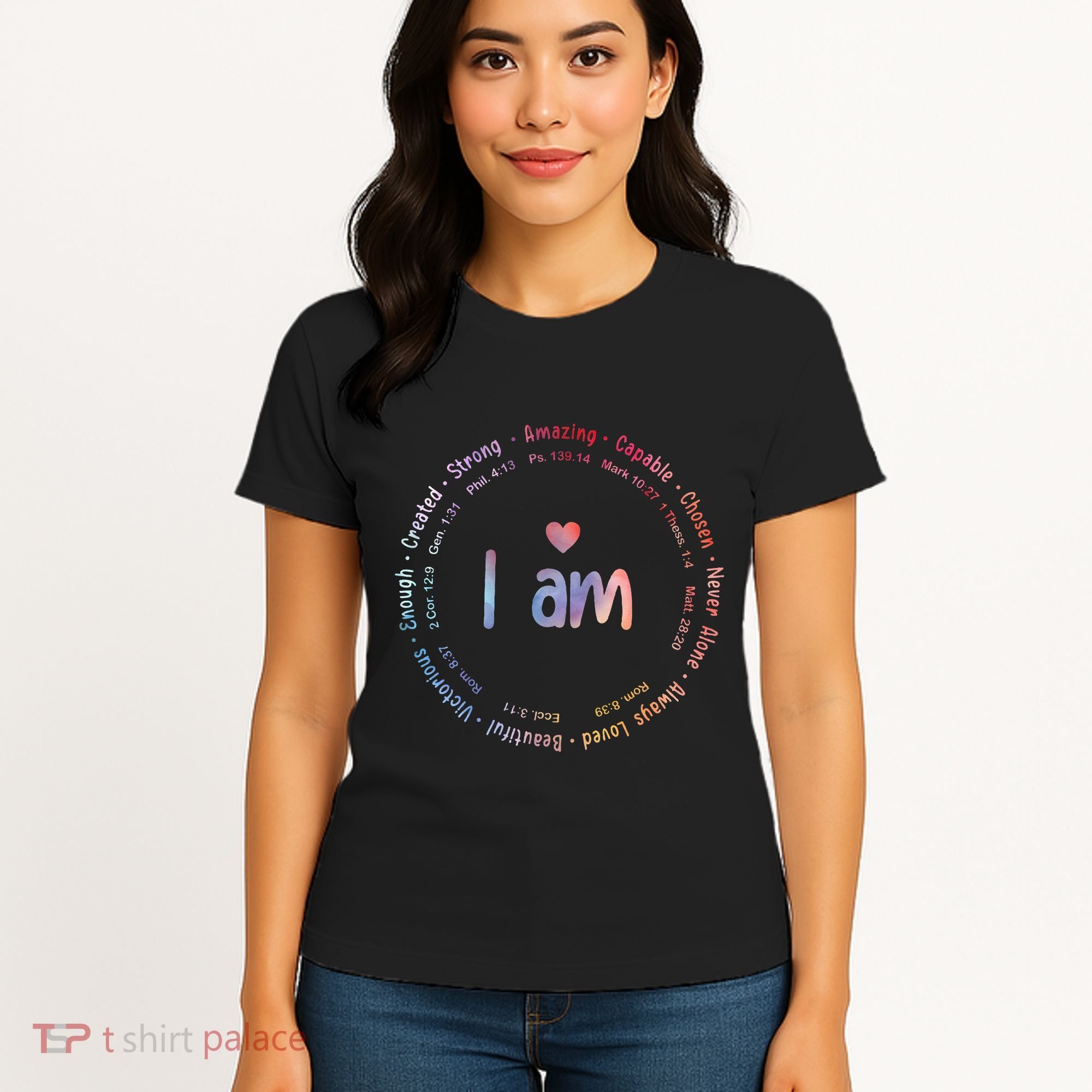 Tie Dye I Am Inspiration Christian Religious Bible Verses Women's T-Shirt