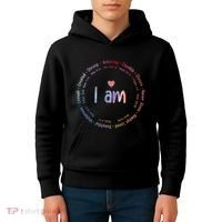 Tie Dye I Am Inspiration Christian Religious Bible Verses Kids Hoodie thumb 4