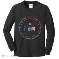 Tie Dye I Am Inspiration Christian Religious Bible Verses Kids Long Sleeve Shirt thumb 0