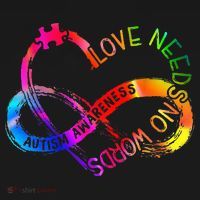 Tie Dye Infinity Heart Love Autism Awareness Needs No Words Mousepad thumb 1