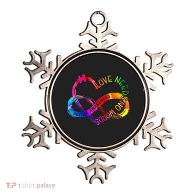 Tie Dye Infinity Heart Love Autism Awareness Needs No Words Ornament