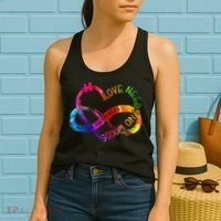 Tie Dye Infinity Heart Love Autism Awareness Needs No Words Women's Tank Top thumb 2