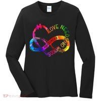 Tie Dye Infinity Heart Love Autism Awareness Needs No Words Women's Long Sleeve Shirt thumb 0