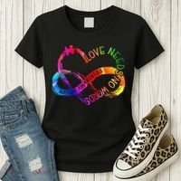 Tie Dye Infinity Heart Love Autism Awareness Needs No Words Women's T-Shirt thumb 3