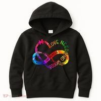 Tie Dye Infinity Heart Love Autism Awareness Needs No Words Kids Hoodie thumb 0