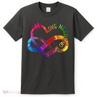 Tie Dye Infinity Heart Love Autism Awareness Needs No Words T-Shirt thumb 0