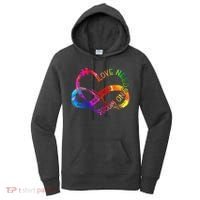 Tie Dye Infinity Heart Love Autism Awareness Needs No Words Women's Hoodie thumb 0