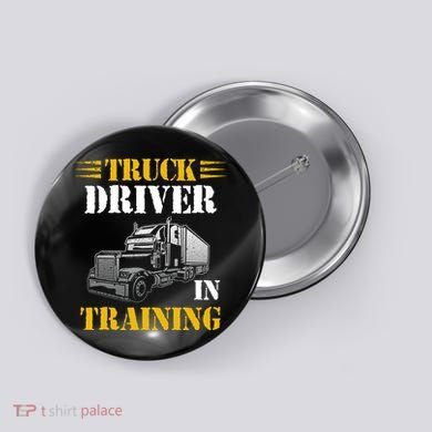 Truck Driver In Training Button