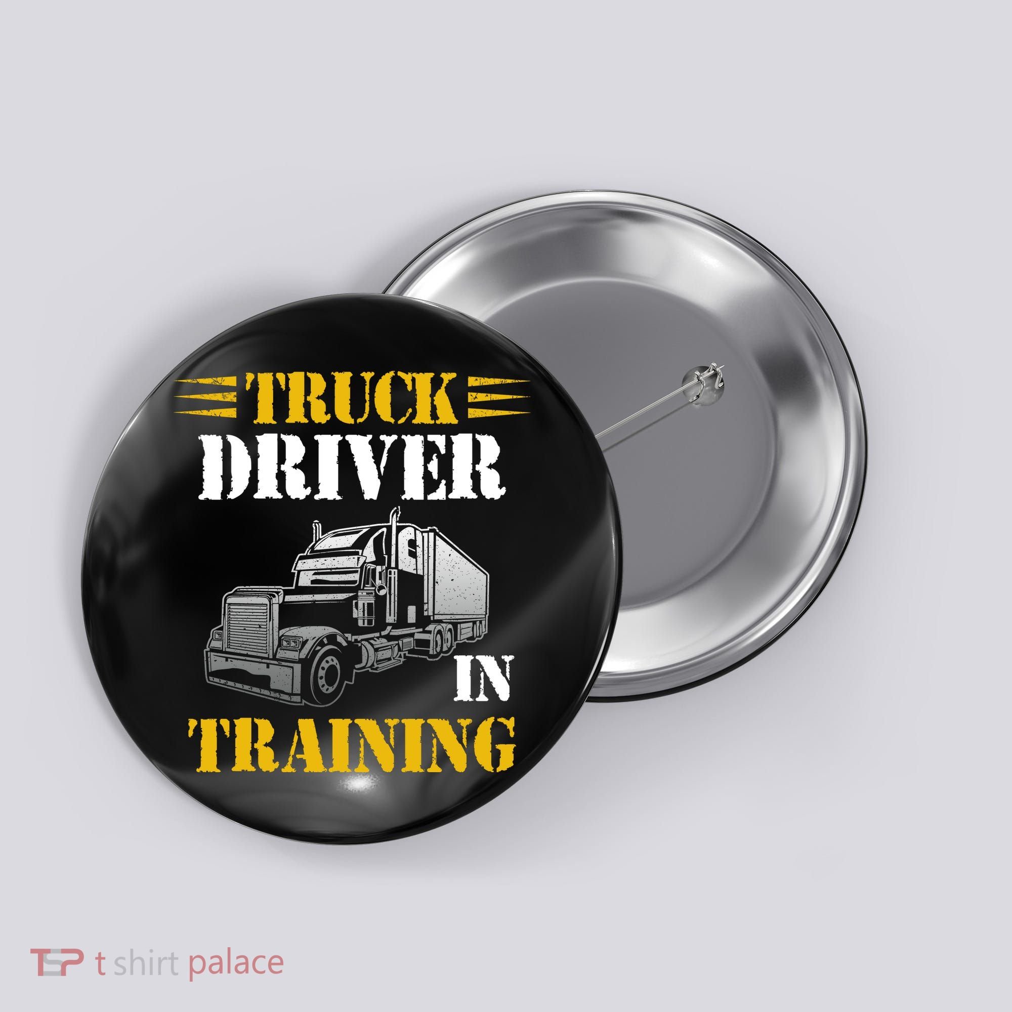 Truck Driver In Training Button