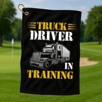 Truck Driver In Training Golf Towel thumb 1
