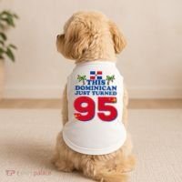 This Dominican Just Turned 95 - Dominicano 95th Birthday Doggie Tank thumb 2