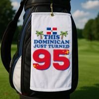 This Dominican Just Turned 95 - Dominicano 95th Birthday Golf Towel thumb 2
