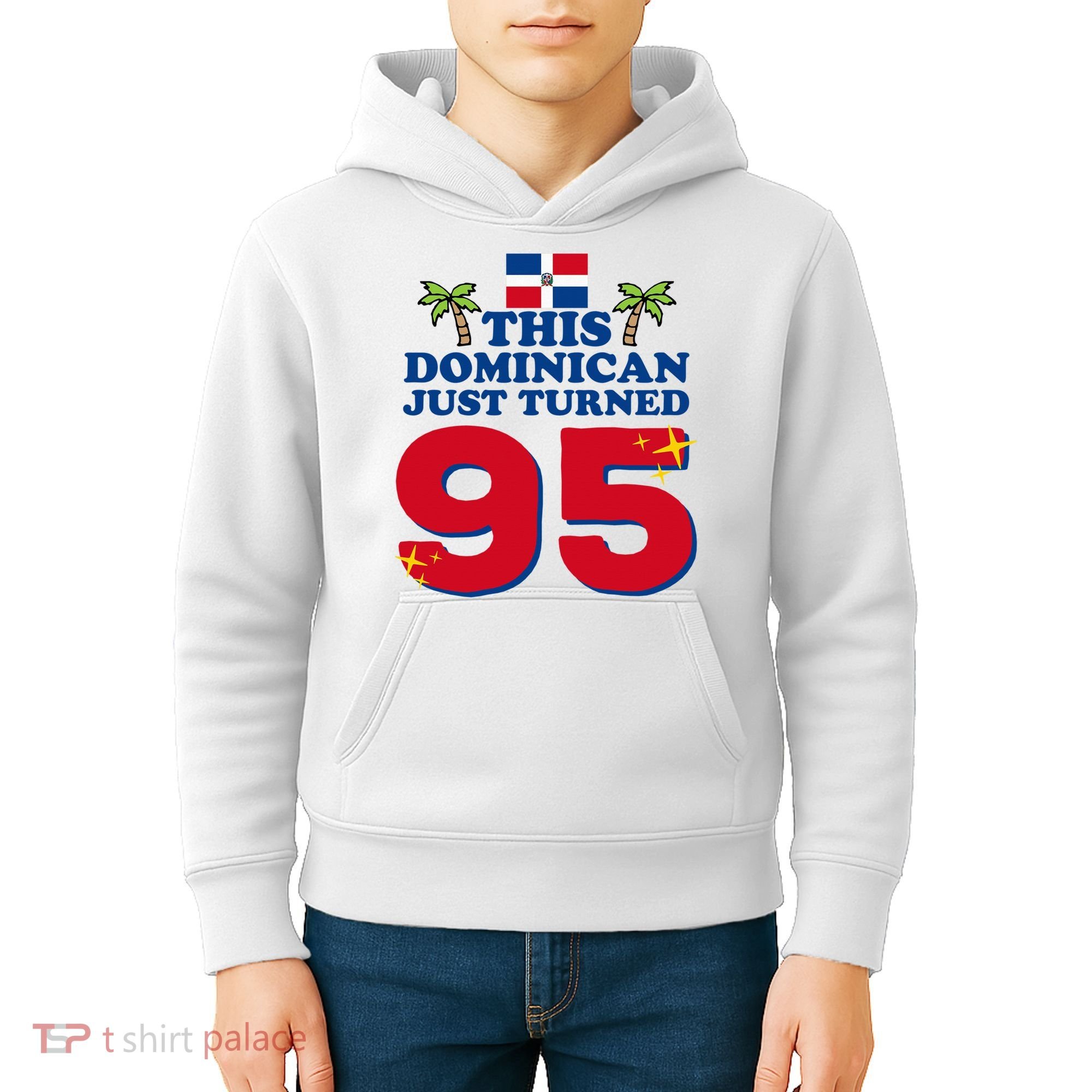 This Dominican Just Turned 95 - Dominicano 95th Birthday Kids Hoodie