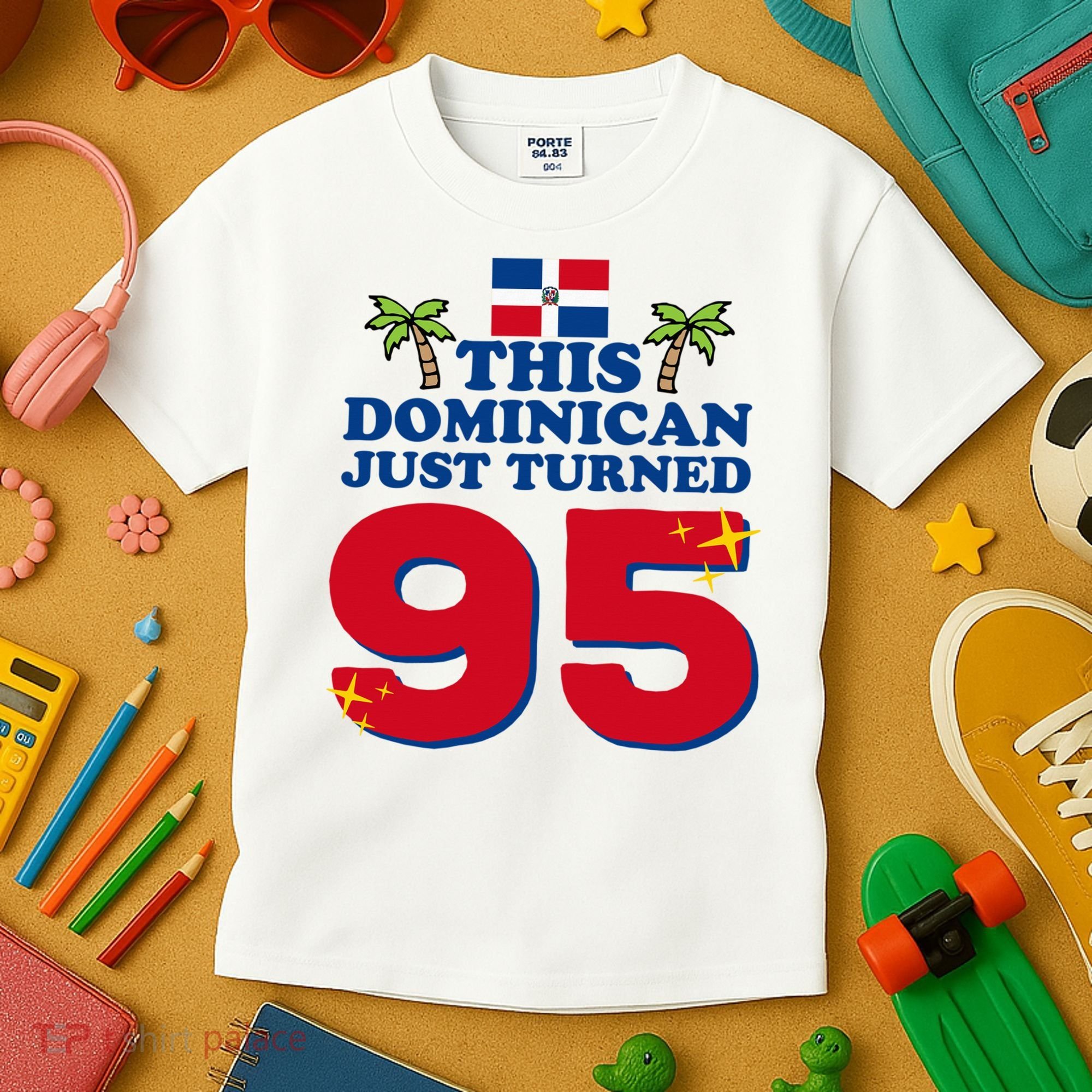 This Dominican Just Turned 95 - Dominicano 95th Birthday Kids T-Shirt