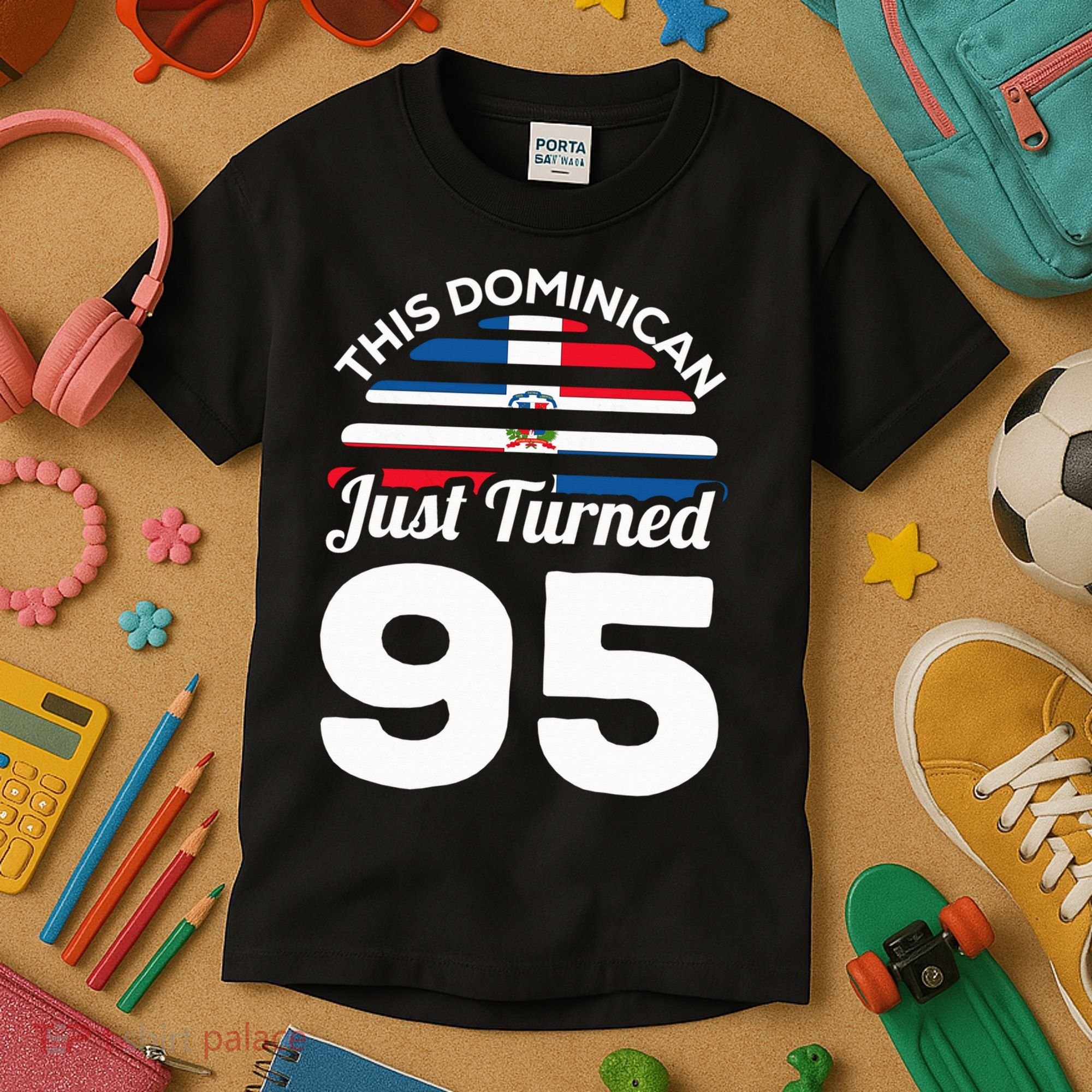 This Dominican Just Turned 95 Dominicano 95th Birthday Kids T-Shirt