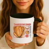 Thanksgiving Dinner Japanese Coffee Mug thumb 3