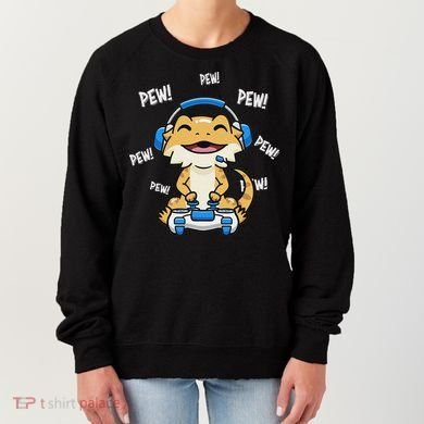 Tiny Dinosaur Kawaii Gamer Bearded Dragon Lover Women's Sweatshirt