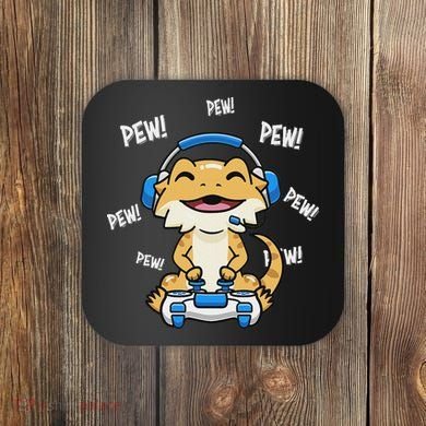 Tiny Dinosaur Kawaii Gamer Bearded Dragon Lover Coaster