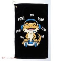Tiny Dinosaur Kawaii Gamer Bearded Dragon Lover Golf Towel thumb 0