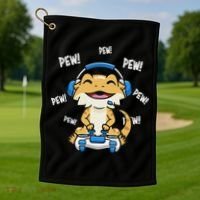 Tiny Dinosaur Kawaii Gamer Bearded Dragon Lover Golf Towel thumb 1