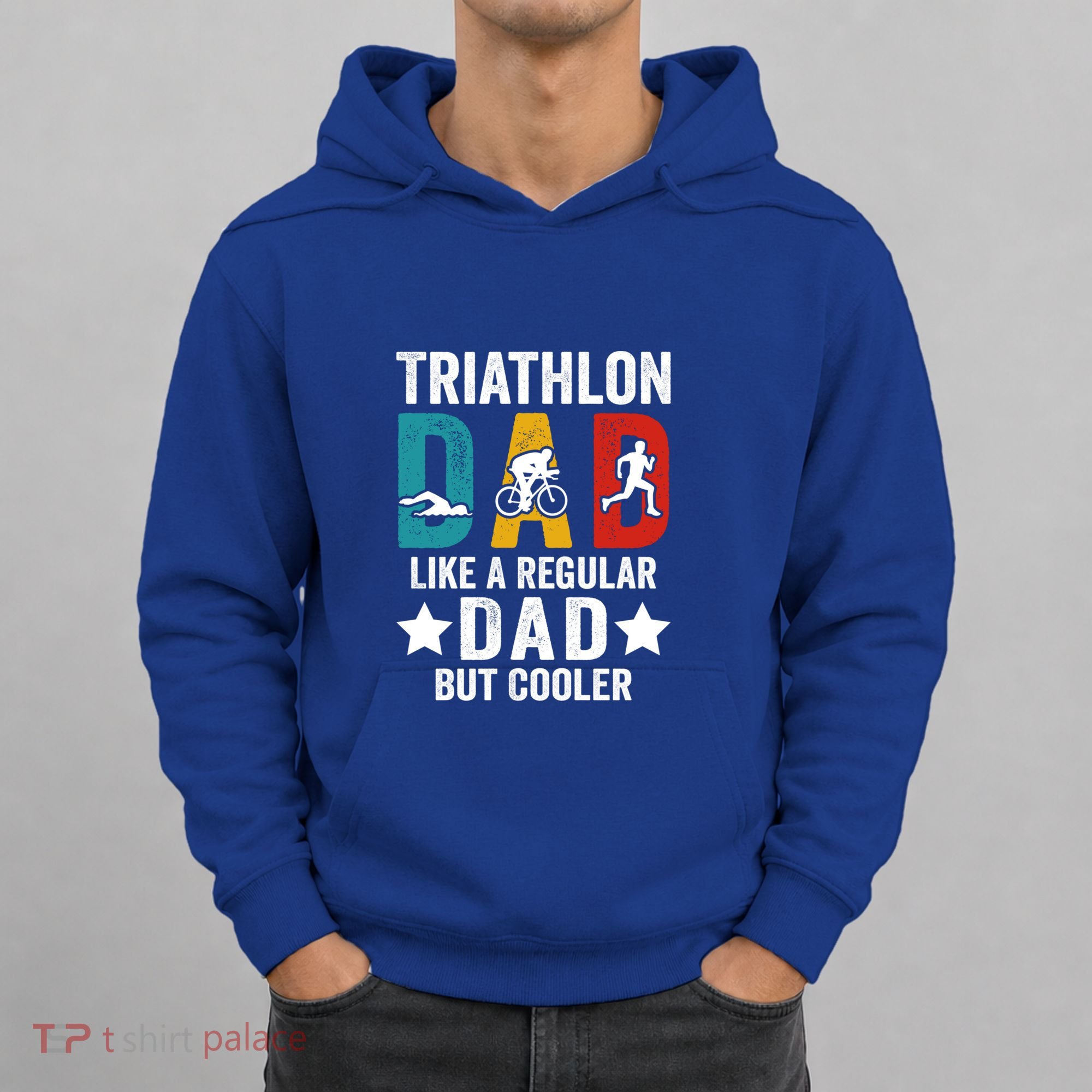 Triathlon Dad Like A Regular Dad But Cooler Gift Hoodie