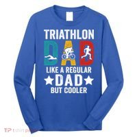 Triathlon Dad Like A Regular Dad But Cooler Gift Long Sleeve Shirt thumb 0