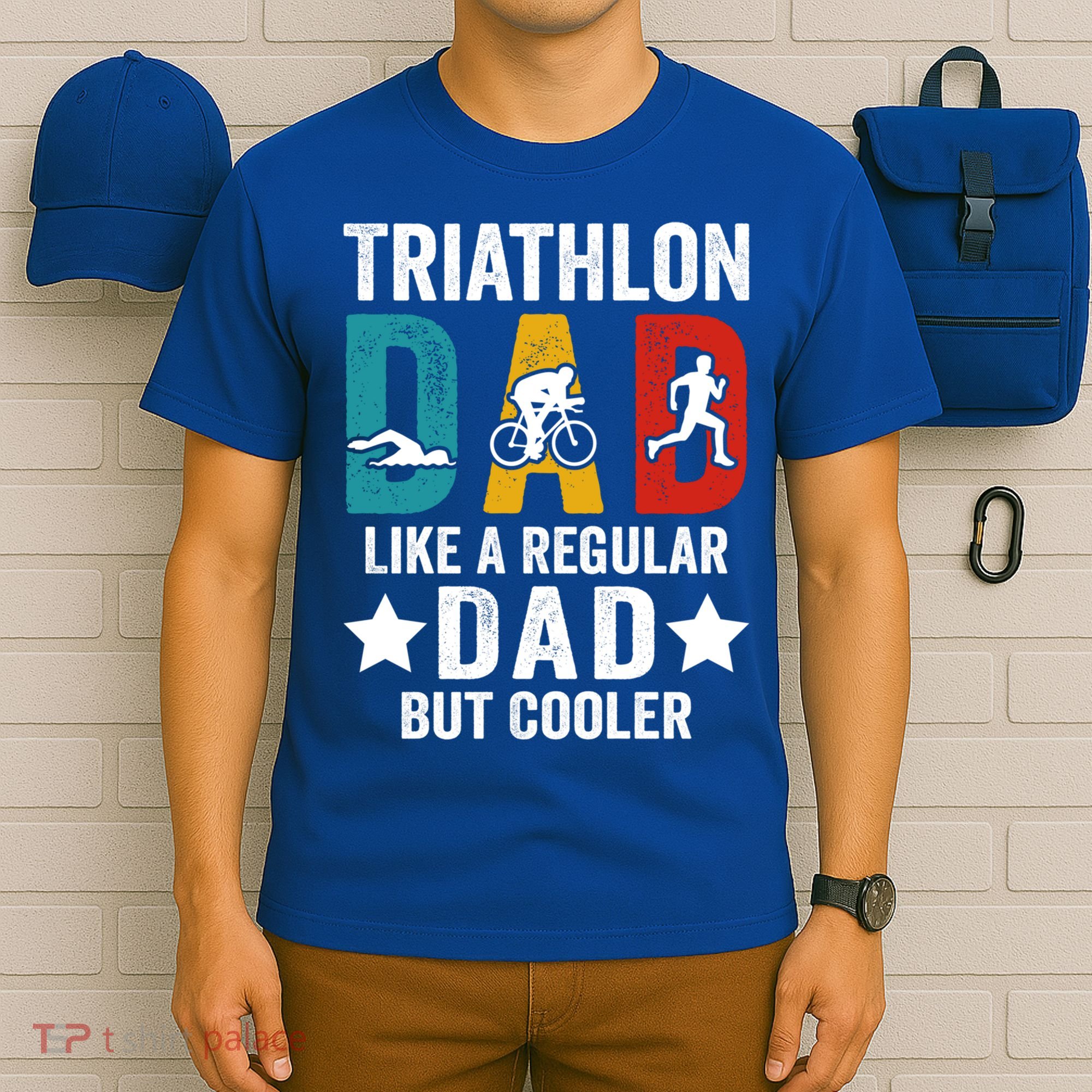 Triathlon Dad Like A Regular Dad But Cooler Gift T-Shirt
