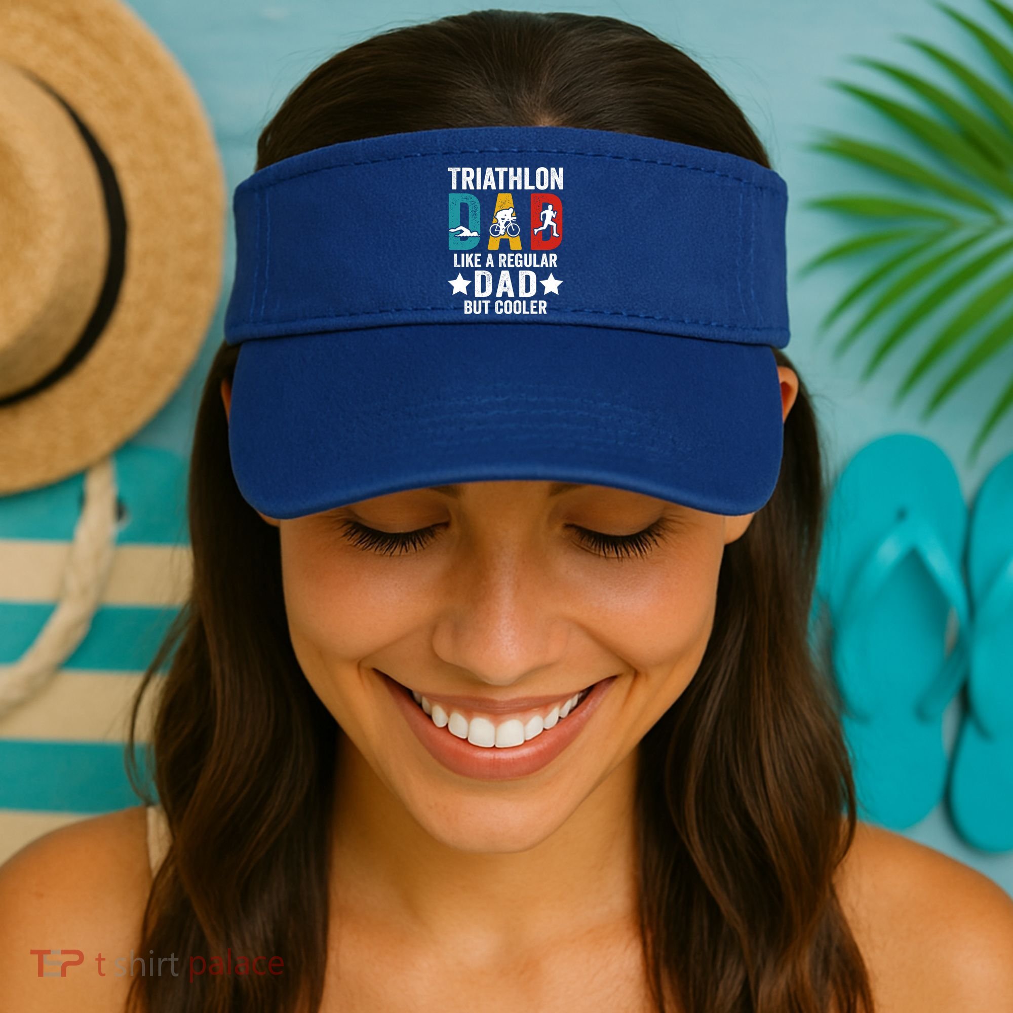 Triathlon Dad Like A Regular Dad But Cooler Gift Visor