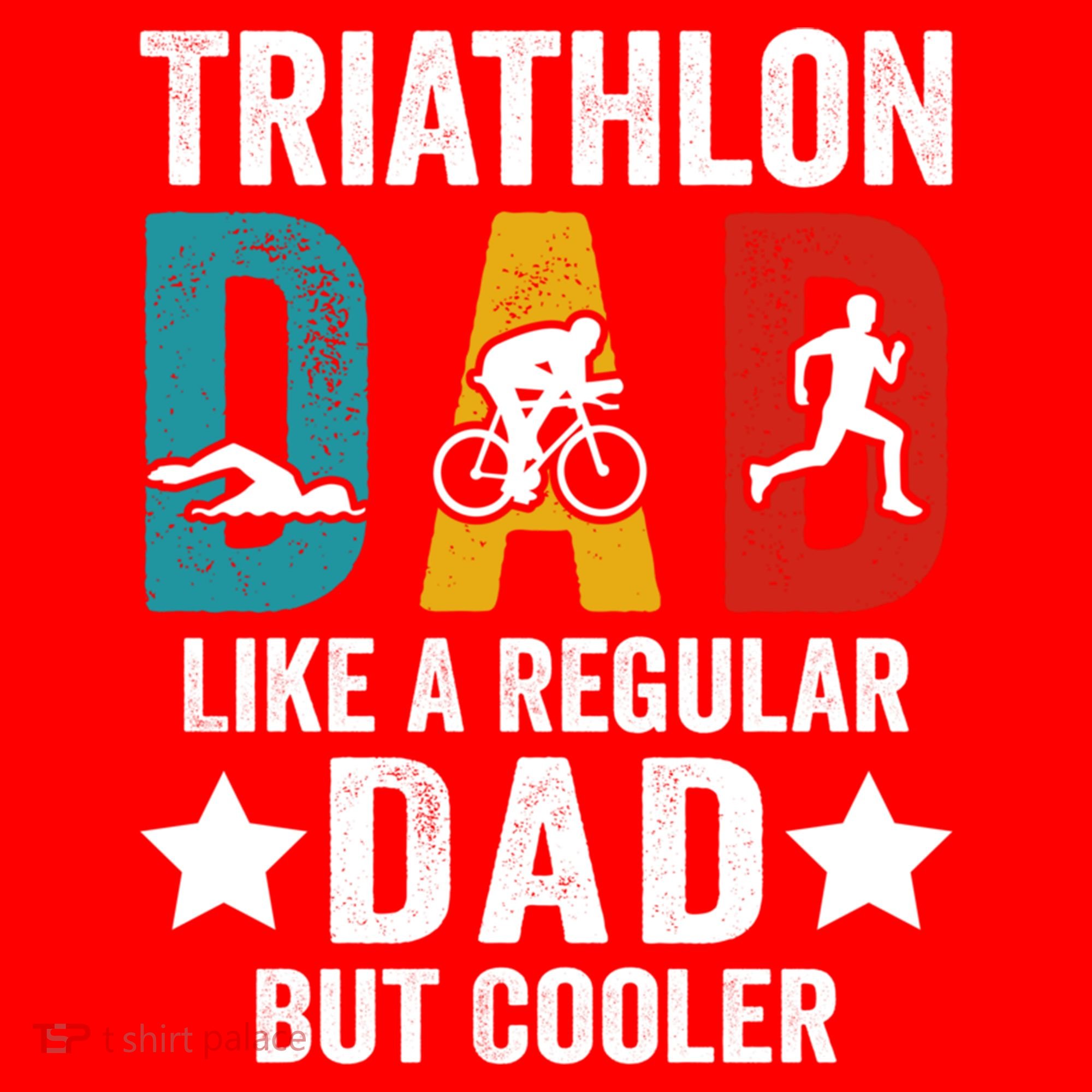 Triathlon Dad Like A Regular Dad But Cooler Gift Santa Hat