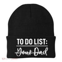 To Do List Your Dad Funny Father Day Gift Beanie thumb 0
