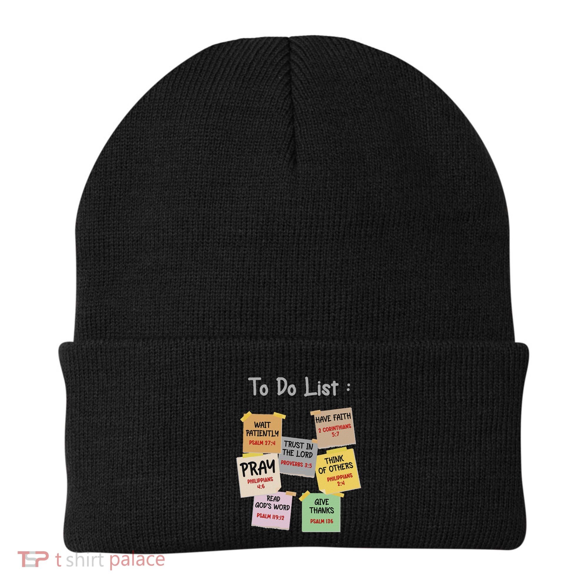 To Do List Christian Bible Verse Quote Beanie